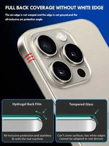 4 Pcs Full Cover Back Hydrogel Film Compatible With IPhone [Not Tempered Glass] Compatible With IPhone 16/16 Plus/16 Pro/16 Pro Max/15/15Pro/15 Plus/15 Pro Max