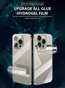 4 Pcs Full Cover Back Hydrogel Film Compatible With IPhone [Not Tempered Glass] Compatible With IPhone 16/16 Plus/16 Pro/16 Pro Max/15/15Pro/15 Plus/15 Pro Max