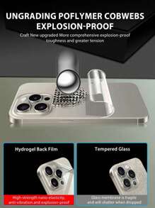 4 Pcs Full Cover Back Hydrogel Film Compatible With IPhone [Not Tempered Glass] Compatible With IPhone 16/16 Plus/16 Pro/16 Pro Max/15/15Pro/15 Plus/15 Pro Max