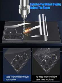 4 Che đậy hoàn toàn Trở lại Mềm mại Hydrogel Phim ảnh Tương thích với Samsung Thiên hà Dịu dàng - Trong sáng - Xem 6