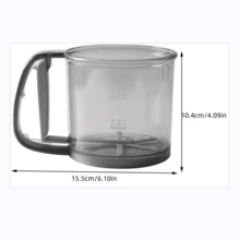 1pc Semi-Automatic Flour Sifter Handheld Sugar Powder Shaker Cup Manual Flour Sieve For Filtering Flour, Sugar Powder, Baking Powder, Almond Powder, Cocoa Powder In Kitchen - Grey - View 9