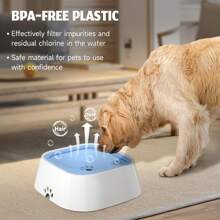 1pc Pet Water Bowl, Cat Dog Floating Drinking Bowl, Non-Spill Suspended Pet Bowl, Floating Anti-Tipping Dog/Cat Water Bowl