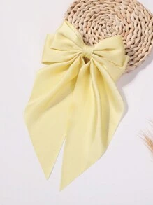 1pc Small Bowknot & Ribbon Hair Clip With Spring Clasp For Girls Cute Valentine's Day Valentines, School Stuff, Elegant, College, Bows, Hair Accessories