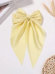 1pc Small Bowknot & Ribbon Hair Clip With Spring Clasp For Girls Cute Valentine's Day Valentines, School Stuff, Elegant, College, Bows, Hair Accessories