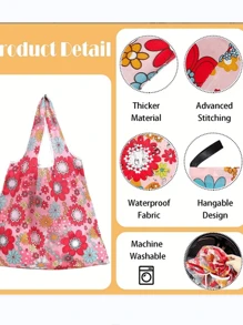 Túi mua sắm in hình thời trang công suất lớn di động,Túi in thời trang Túi du lịch gấp bằng polyester cỡ lớn,Túi đeo vai,Túi mua sắm sức chứa lớn,Túi tái sử dụng có thể gập lại,Túi nữ cần thiết cho mùa hè cho kỳ nghỉ & kỳ nghỉ,Túi đi học,Di động,Sức chứa lớn,Dành cho các cô gái tuổi teen Nữ sinh viên đại học, hoàn hảo cho văn phòng, đại học, trung học cơ sở, trung học phổ thông, công việc, kinh doanh, đi làm, văn phòng, bãi biển - Xem 4