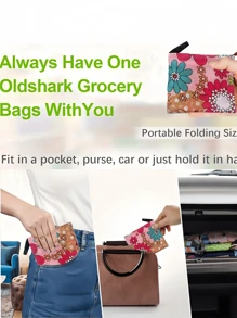 Túi mua sắm in hình thời trang công suất lớn di động,Túi in thời trang Túi du lịch gấp bằng polyester cỡ lớn,Túi đeo vai,Túi mua sắm sức chứa lớn,Túi tái sử dụng có thể gập lại,Túi nữ cần thiết cho mùa hè cho kỳ nghỉ & kỳ nghỉ,Túi đi học,Di động,Sức chứa lớn,Dành cho các cô gái tuổi teen Nữ sinh viên đại học, hoàn hảo cho văn phòng, đại học, trung học cơ sở, trung học phổ thông, công việc, kinh doanh, đi làm, văn phòng, bãi biển - Xem 3