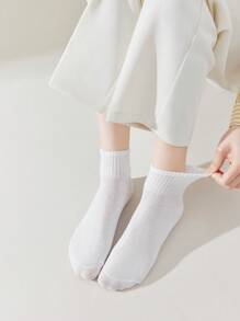 10pairs/Pack Women's Breathable Mesh Thin Short Socks Suitable For Daily Wear In Spring And Summer