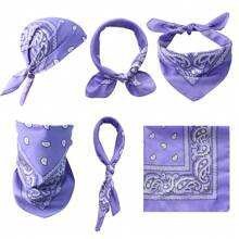 Set de [16 PIEZAS] Pañuelo cuadrado de estilo bohemio de poliéster con estampado de cachemira, un gran valor de multicolor para accesorios de hip-hop, rock, al aire libre, máscara, pañuelo, ciclismo, montañismo, protección contra el viento y el sol, diadema, banda para la cabeza, ideal para vestir tu apariencia en Navidad