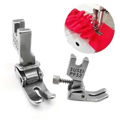 1pc Industrial Computerized Flat Sewing Machine P952 With Adjustable Pleat Presser Foot For Pleating, Folding, And Pressing