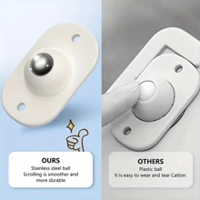 4/8/12pcs Self-Adhesive Swivel Casters, 360° Stainless Steel Stick-On Casters For Trash Can, Storage Box, Furniture, Cabinet, Mobile Base Accessories
