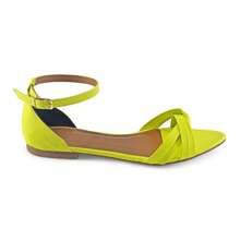 Women Flat Sandals - màu xanh lá - Xem 2