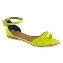 Women Flat Sandals - màu xanh lá - Xem 5