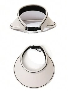 Summer Ladies' Sun Hat With Wide Brim And Open Top, Sun Protection Hat For Women - Black - View 7