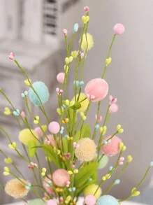 45cm Easter Tabletop Decoration Egg Tree, Home Decorations For Easter - Pink - View 3