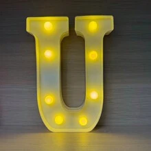1入組21公分/8.3英吋led字母燈,字母發光數字燈,情書晚燈,用於家庭、酒吧、婚禮、生日、聖誕派對室內外裝飾 - 黃色 - 查看 28