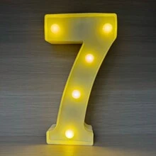 1入組21公分/8.3英吋led字母燈,字母發光數字燈,情書晚燈,用於家庭、酒吧、婚禮、生日、聖誕派對室內外裝飾 - 黃色 - 查看 29