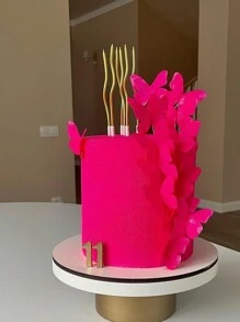 Pack Of 6 Gold-Plated Long Curved Candles, Birthday Cake Decoration Candles