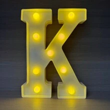 1入組21公分/8.3英吋led字母燈,字母發光數字燈,情書晚燈,用於家庭、酒吧、婚禮、生日、聖誕派對室內外裝飾 - 黃色 - 查看 13