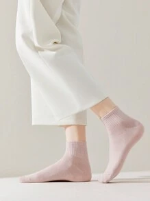 10pairs/Pack Women's Breathable Mesh Thin Short Socks Suitable For Daily Wear In Spring And Summer