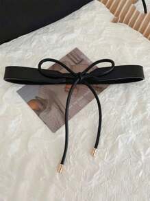 1pc Women's Fashion Design Bowknot Belt, Simple And Versatile, Can Match Dresses, Sweaters, Coats To Highlight The Slim Figure Valentine's Day Valentines