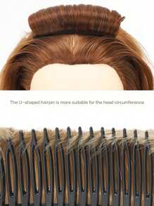 Sợi tổng hợp Tóc Vô hình Tóc mái Đệm Tóc Thẳng Lược Tóc giả Phụ kiện Của phụ nữ Tóc giả Tự nhiên Nối tóc Phụ kiện tóc - Vàng - Xem 5