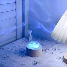 Water Wave Light Effect Night Light Dynamic Rotating Sunset Projection Lamp Bedroom Ambience Live Streaming Wall Background Light - USB Plug - View 2