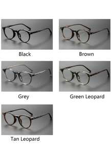 Montures de lunettes rondes en acétate faites à la main, de style classique de marque de haute qualité. Lunettes de vue rétro pour hommes. Accessoires de lunettes transparentes