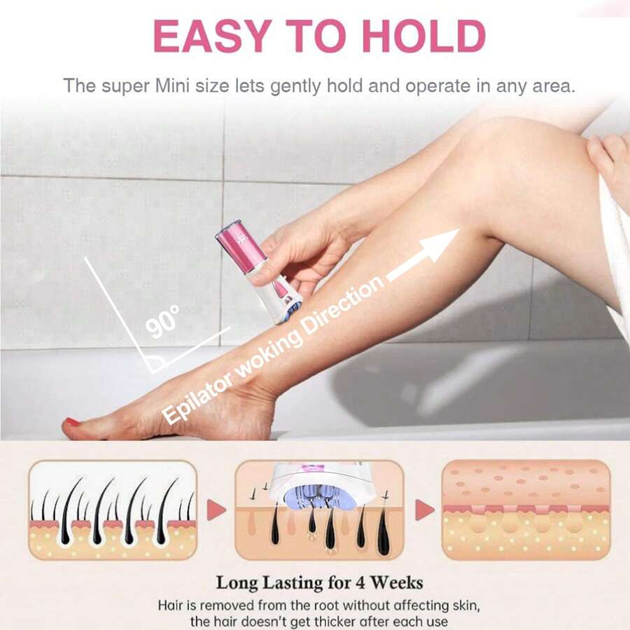 1 PC Mini Portable AAA Battery Powered Epilator For Women Epilator For