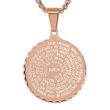 Lord's Prayer Medallion Necklace