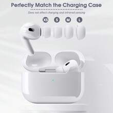 [4 Pairs] Replacement Ear Tips Compatible With Airpods Pro And Airpods Pro 2nd Generation With Noise Reduction Hole With Portable Storage Box, 3 In 1 Cleaner Kit Compatible With Airpods 1 2 3 Pro/Pro 2 Built-In Dust Guard Screen, 4 Sizes (XS/S/M/L) - pink white - View 7