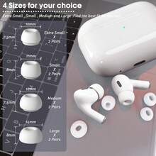 [4 Pairs] Replacement Ear Tips Compatible With Airpods Pro And Airpods Pro 2nd Generation With Noise Reduction Hole With Portable Storage Box, 3 In 1 Cleaner Kit Compatible With Airpods 1 2 3 Pro/Pro 2 Built-In Dust Guard Screen, 4 Sizes (XS/S/M/L) - pink white - View 2