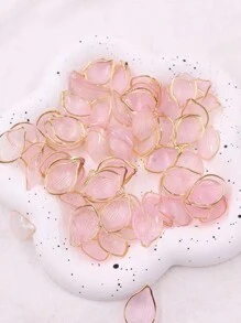 30pcs Acrylic Transparent Frosted Gradient Gold Edge Petal Lotus Petal DIY Hairpin Accessory Material