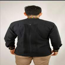 Guayabera Yucateca Negra De Lino