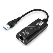 Adaptador De Red Ethernet Gigabit Usb 3.0, Adaptador Lan Con Cable Sin Controlador Compatible Con Tv, Computadora, Teléfono Y Dispositivos De Interfaz Rj45 - Negro - Ver 10
