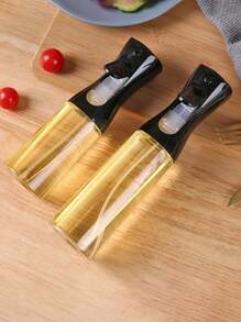 1 Pieza Botella De Control De Aceite A Prueba De Polvo De Tipo De Prensa Para El Uso En El Hogar, Para La Freidora De Aire Y El Rociador De Aceite De Cocina - Negro - Ver 6