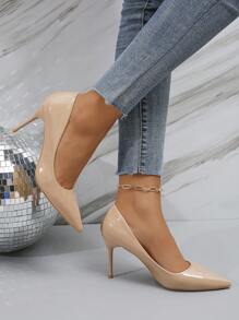 New Arrival Stiletto Pointed Toe High Heels, Not Tiring, Large Size Suitable For Office Ladies, All-Match Shoes, Pink, Sexy And Shallow