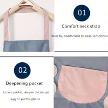 1 Miếng Phim hoạt hình dễ thương Không thấm nước Tạp dề , Nam Và Của phụ nữ Làm việc Quần áo , Phòng bếp Tạp dề , Tạp dề , Bảo vệ Làm việc Quần áo - Màu xanh lam - Xem 2