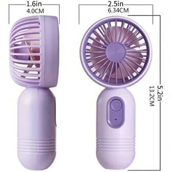 Mini Portable Fan  Cute Handheld Fan Battery Operated Lightweight Small Personal Fan With 3 Speeds And USB Rechargeable Eyelash Fan For Stylish Girl Kids Women Men Office Outdoor Travel Camping
