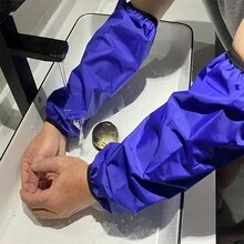 2雙黑色加厚防水防油袖套,適用於家庭廚房清潔,專業及工業用途 - 黑色 - 查看 3