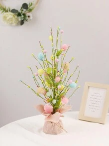 45cm Easter Tabletop Decoration Egg Tree, Home Decorations For Easter - Pink - View 1