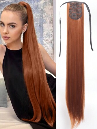 18-34 Inch Extra Long Straight Ponytail Synthetic Ponytail Hair Extension