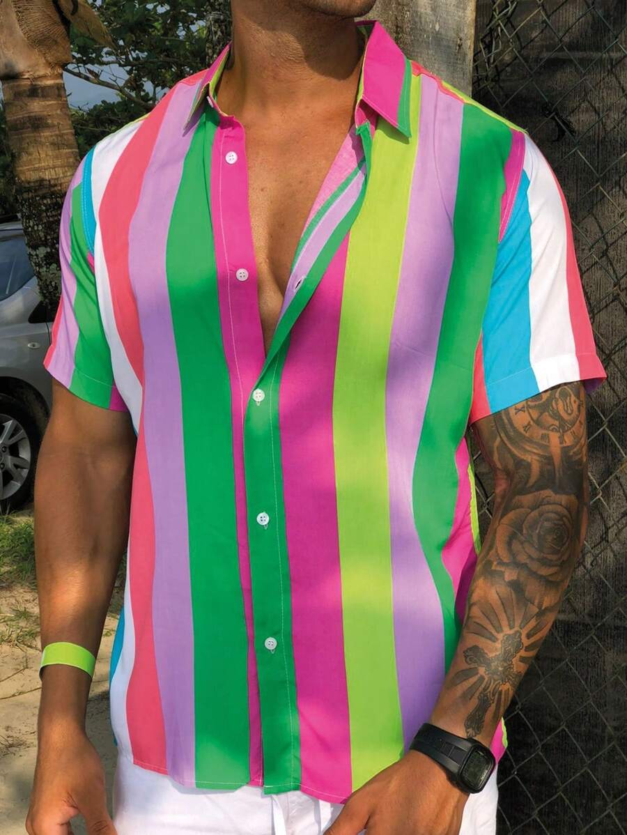 Men Shirts - 彩色 - 查看 1