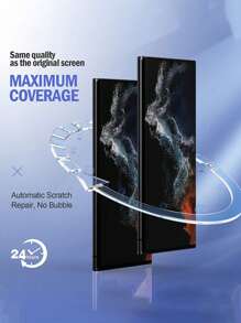 4 Che đậy hoàn toàn Trở lại Mềm mại Hydrogel Phim ảnh Tương thích với Samsung Thiên hà Dịu dàng - Trong sáng - Xem 3