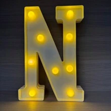 1入組21公分/8.3英吋led字母燈,字母發光數字燈,情書晚燈,用於家庭、酒吧、婚禮、生日、聖誕派對室內外裝飾 - 黃色 - 查看 44