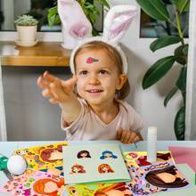 6 Hojas/pack Personalizado De Dibujos Animados Lindo Bricolaje De Princesa Rosa Que Cambia La Cara Del Rompecabezas De La Cara, Pegatinas De Pp De Animales De Juguete Para Niños Adecuados Para Botellas De Agua, Cascos, Equipaje, Regalos Para Niños Y Dibujos De Pegatinas - Multicolor - Ver 10