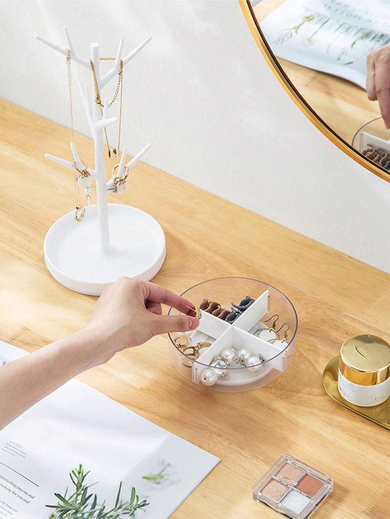 Portagioie 24 Scomparti In Velluto Con Coperchio Trasparente - 20x15x2.5cm | Organizer Per Orecchini, Anelli E Collane - Foto 10