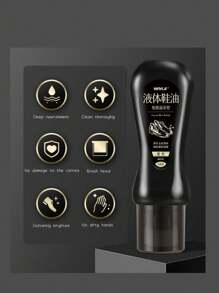 1 pièce Liquide cirage à chaussures  premium noir, Conditionneur , Agent de nettoyage de haute qualité Brosse à chaussures Entretien, Convient pour l'événement de l'Aïd al-Adha