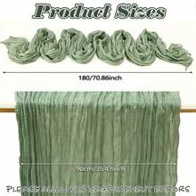 1pc Bohemian Style Table Runner Golden Yellow Cheese Cloth Tablecloth Party Decorations For Wedding, Baby Shower, Birthday, Cake, Food Table