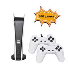 Consola de Juegos de TV Caja de Juegos, Salida AV Clásica GS5, Estación de Minijuegos con Controlador de Dos Cables, Game 5 Consola de Videojuegos con Cable USB,Jjuegos Clásicos al Asar, Consola de TV GS5, Reproductor de Juegos Portátil. - Blanco - Ver 2