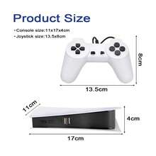 Consola de Juegos de TV Caja de Juegos, Salida AV Clásica GS5, Estación de Minijuegos con Controlador de Dos Cables, Game 5 Consola de Videojuegos con Cable USB,Jjuegos Clásicos al Asar, Consola de TV GS5, Reproductor de Juegos Portátil. - Blanco - Ver 3